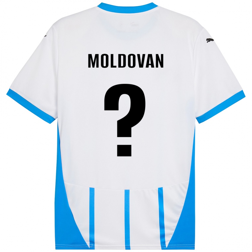 Kinder Horațiu Moldovan #0 Weiß Blau Auswärtstrikot Trikot 2024/25 T-Shirt Schweiz