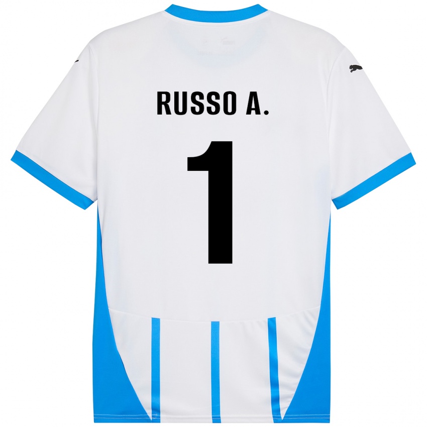 Kinder Alessandro Russo #1 Weiß Blau Auswärtstrikot Trikot 2024/25 T-Shirt Schweiz