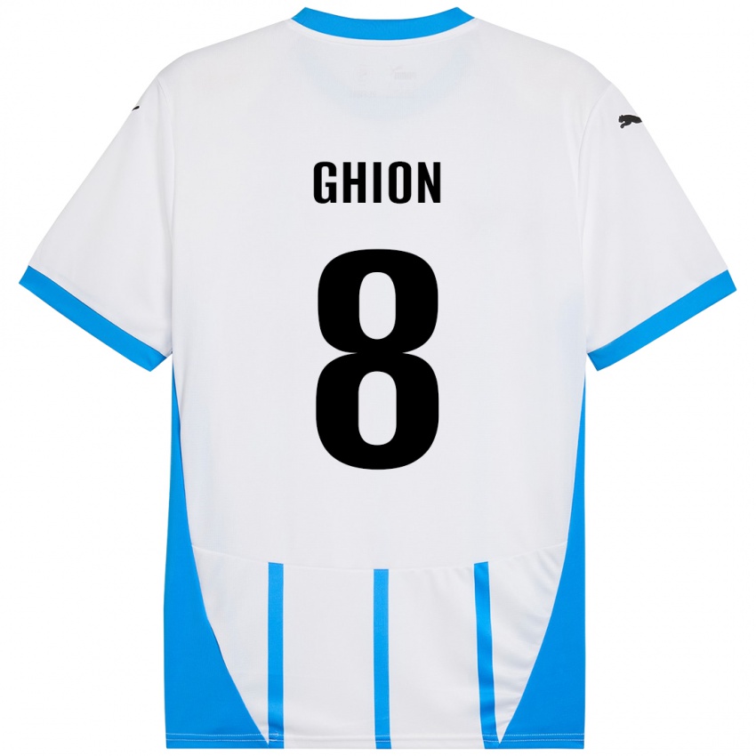 Kinder Andrea Ghion #8 Weiß Blau Auswärtstrikot Trikot 2024/25 T-Shirt Schweiz