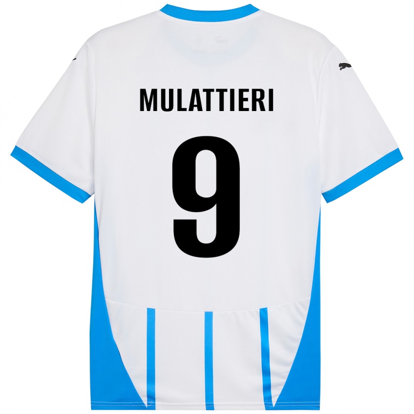 Kinder Samuele Mulattieri #9 Weiß Blau Auswärtstrikot Trikot 2024/25 T-Shirt Schweiz