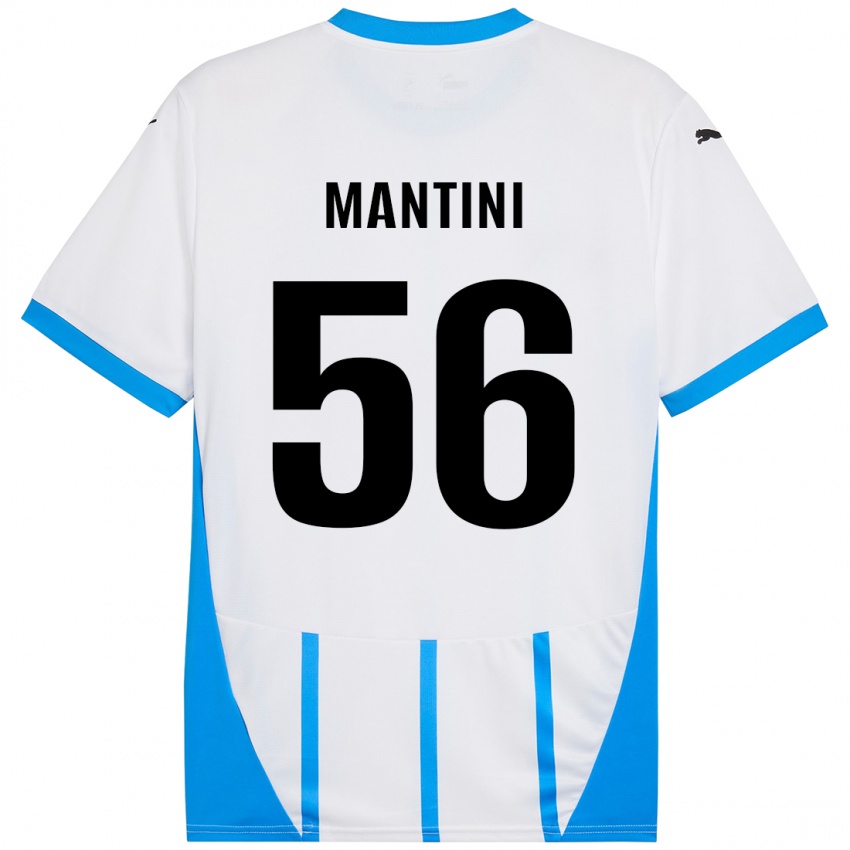 Kinder Raffaele Mantini #56 Weiß Blau Auswärtstrikot Trikot 2024/25 T-Shirt Schweiz