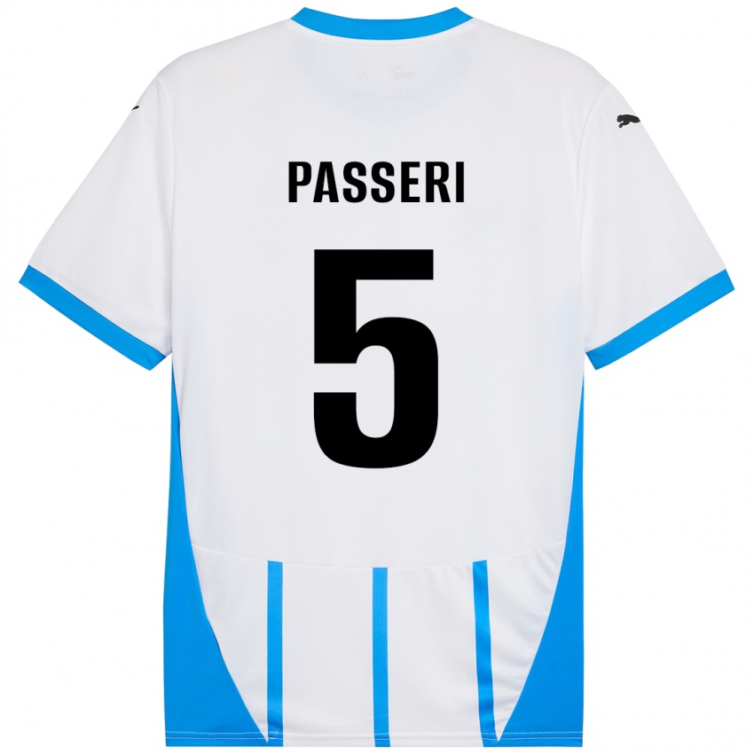 Kinder Angela Passeri #5 Weiß Blau Auswärtstrikot Trikot 2024/25 T-Shirt Schweiz