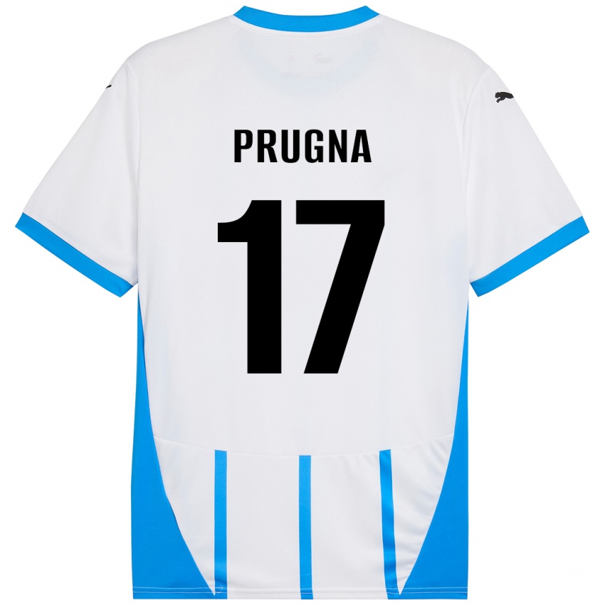 Kinder Cecilia Prugna #17 Weiß Blau Auswärtstrikot Trikot 2024/25 T-Shirt Schweiz