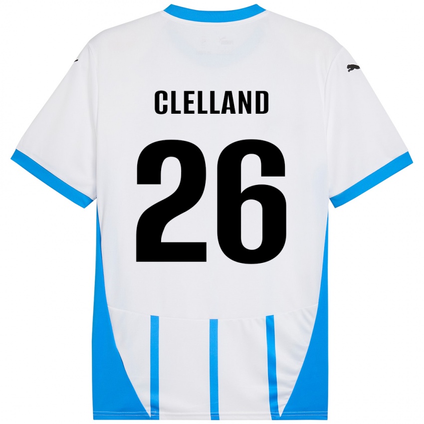 Kinder Lana Clelland #26 Weiß Blau Auswärtstrikot Trikot 2024/25 T-Shirt Schweiz