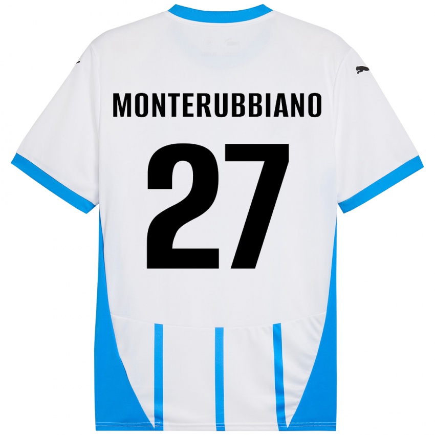 Kinder Valeria Monterubbiano #27 Weiß Blau Auswärtstrikot Trikot 2024/25 T-Shirt Schweiz