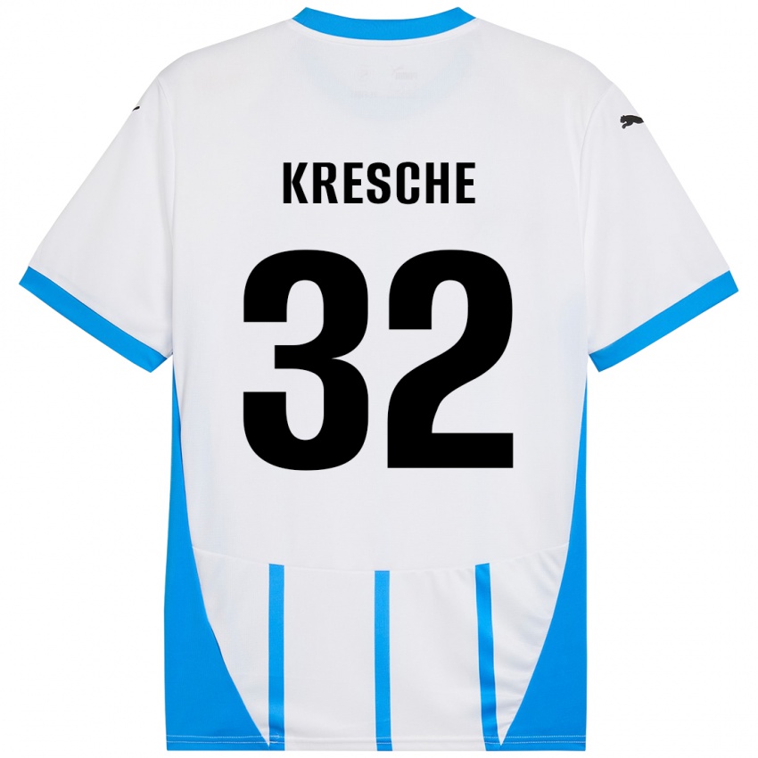 Kinder Isabella Kresche #32 Weiß Blau Auswärtstrikot Trikot 2024/25 T-Shirt Schweiz