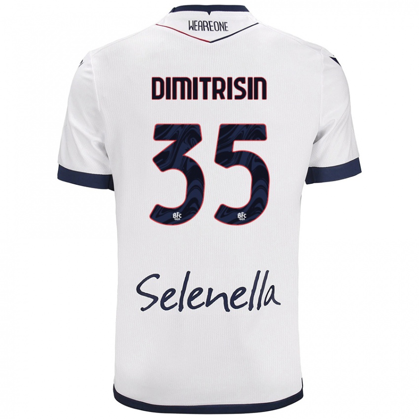 Kinder Danila Dimitrișin #35 Weiß Königsblau Auswärtstrikot Trikot 2024/25 T-Shirt Schweiz