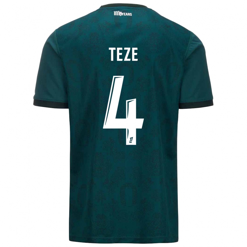 Enfant Maillot Teze #4 Vert Foncé Tenues Extérieur 2024/25 T-Shirt Suisse