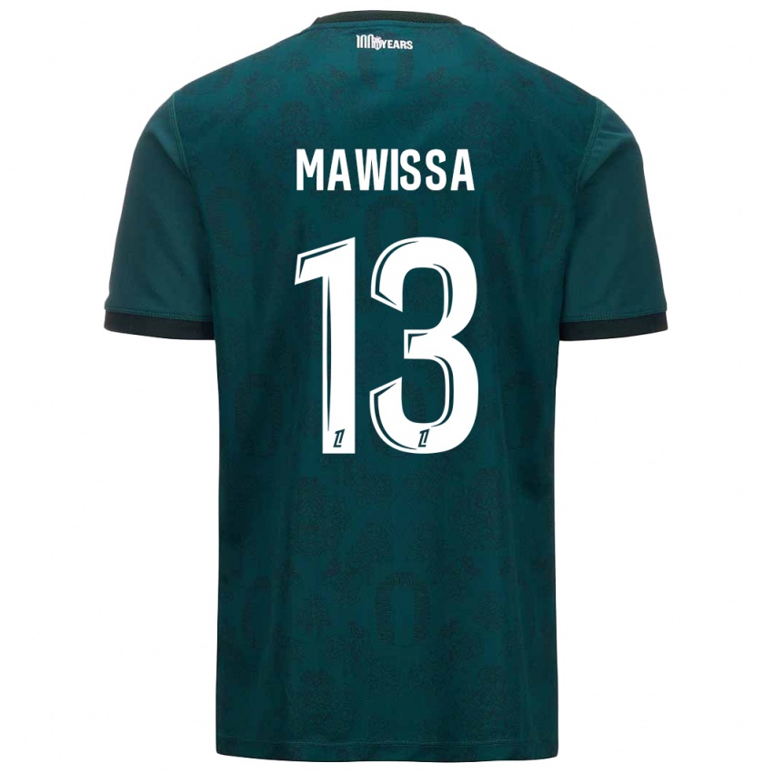 Enfant Maillot Christian Mawissa Elebi #13 Vert Foncé Tenues Extérieur 2024/25 T-Shirt Suisse