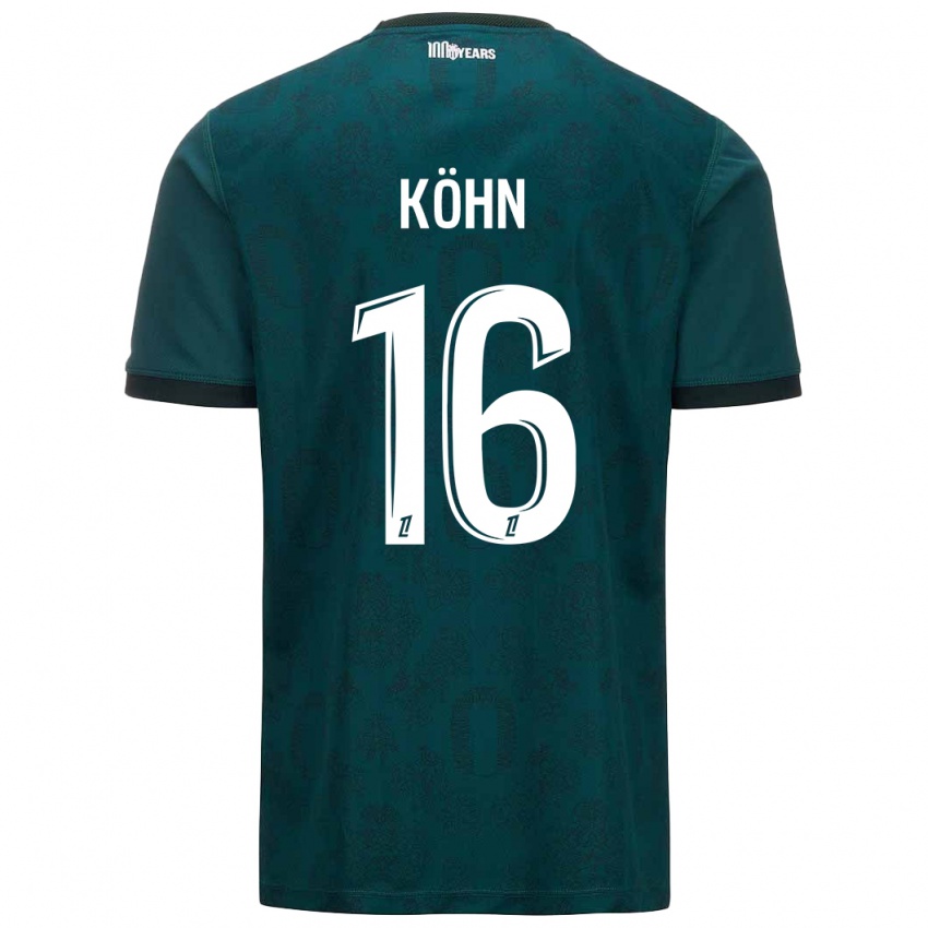 Enfant Maillot Philipp Köhn #16 Vert Foncé Tenues Extérieur 2024/25 T-Shirt Suisse