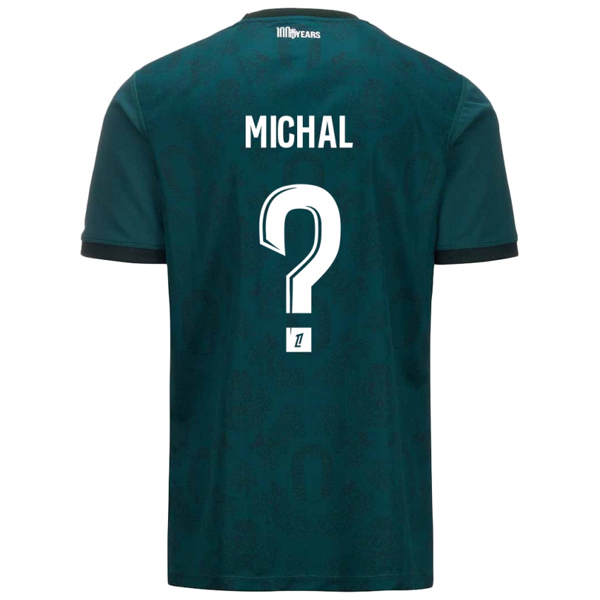 Enfant Maillot Lucas Michal #0 Vert Foncé Tenues Extérieur 2024/25 T-Shirt Suisse