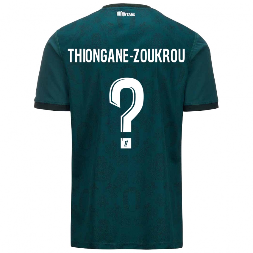 Enfant Maillot Ackah-Tidiane Thiongane-Zoukrou #0 Vert Foncé Tenues Extérieur 2024/25 T-Shirt Suisse