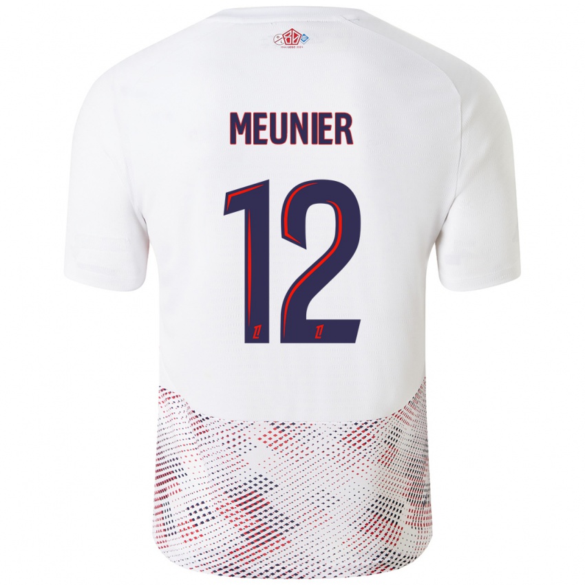 Kinder Thomas Meunier #12 Weiß Königsblau Auswärtstrikot Trikot 2024/25 T-Shirt Schweiz