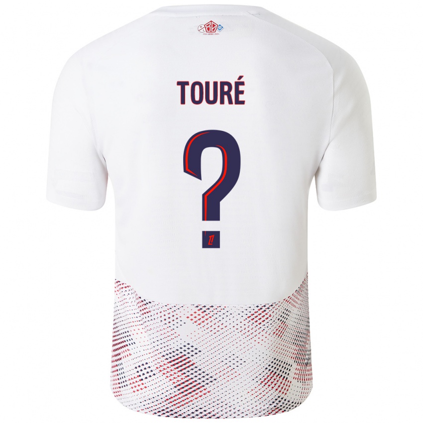 Enfant Maillot Ousmane Touré #0 Blanc Bleu Royal Tenues Extérieur 2024/25 T-Shirt Suisse