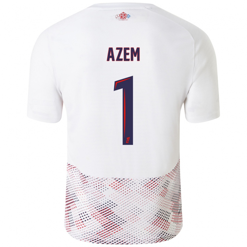 Enfant Maillot Floriane Azem #1 Blanc Bleu Royal Tenues Extérieur 2024/25 T-Shirt Suisse