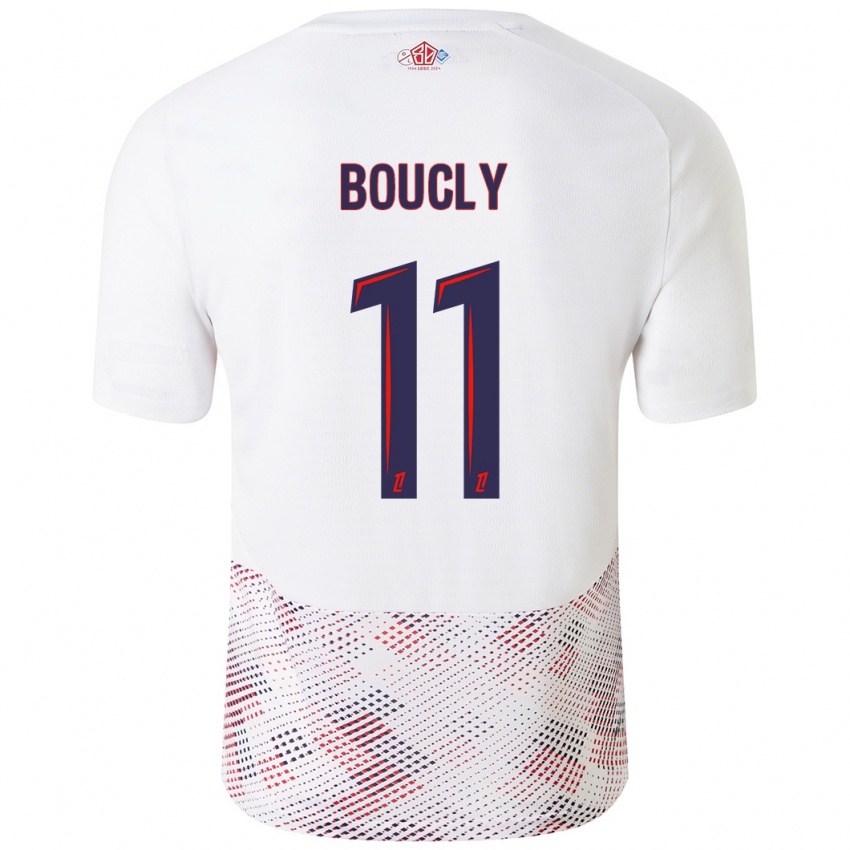 Enfant Maillot Maïté Boucly #11 Blanc Bleu Royal Tenues Extérieur 2024/25 T-Shirt Suisse