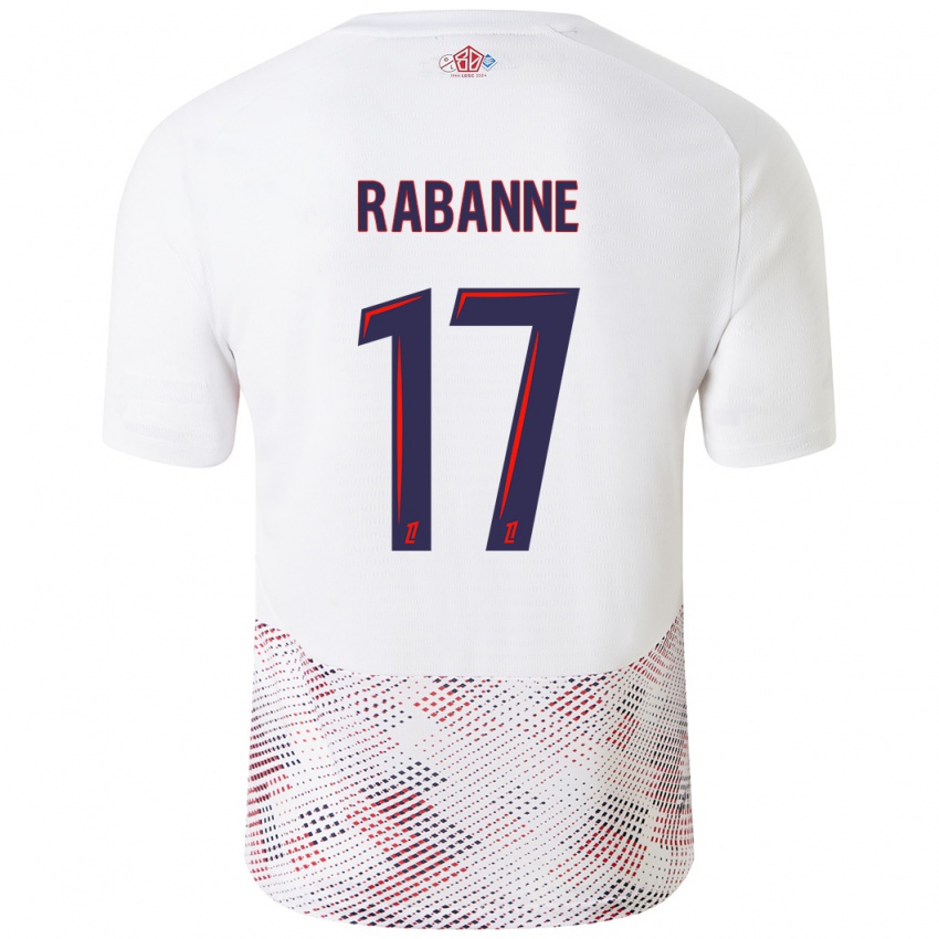 Enfant Maillot Julie Rabanne #17 Blanc Bleu Royal Tenues Extérieur 2024/25 T-Shirt Suisse