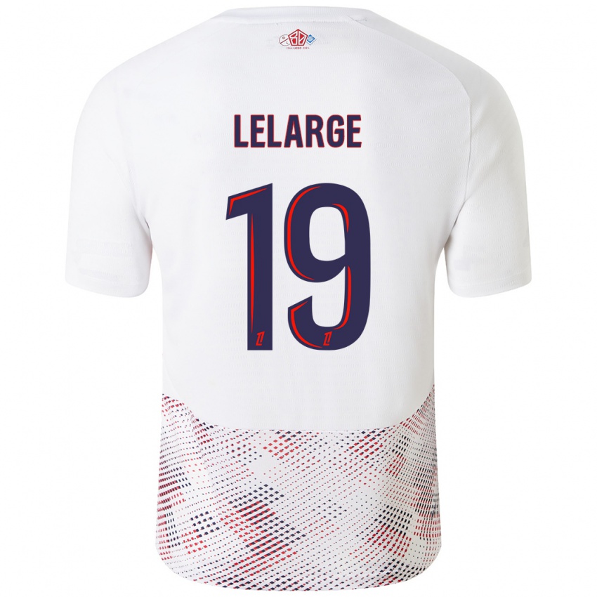 Enfant Maillot Claire Lelarge #19 Blanc Bleu Royal Tenues Extérieur 2024/25 T-Shirt Suisse