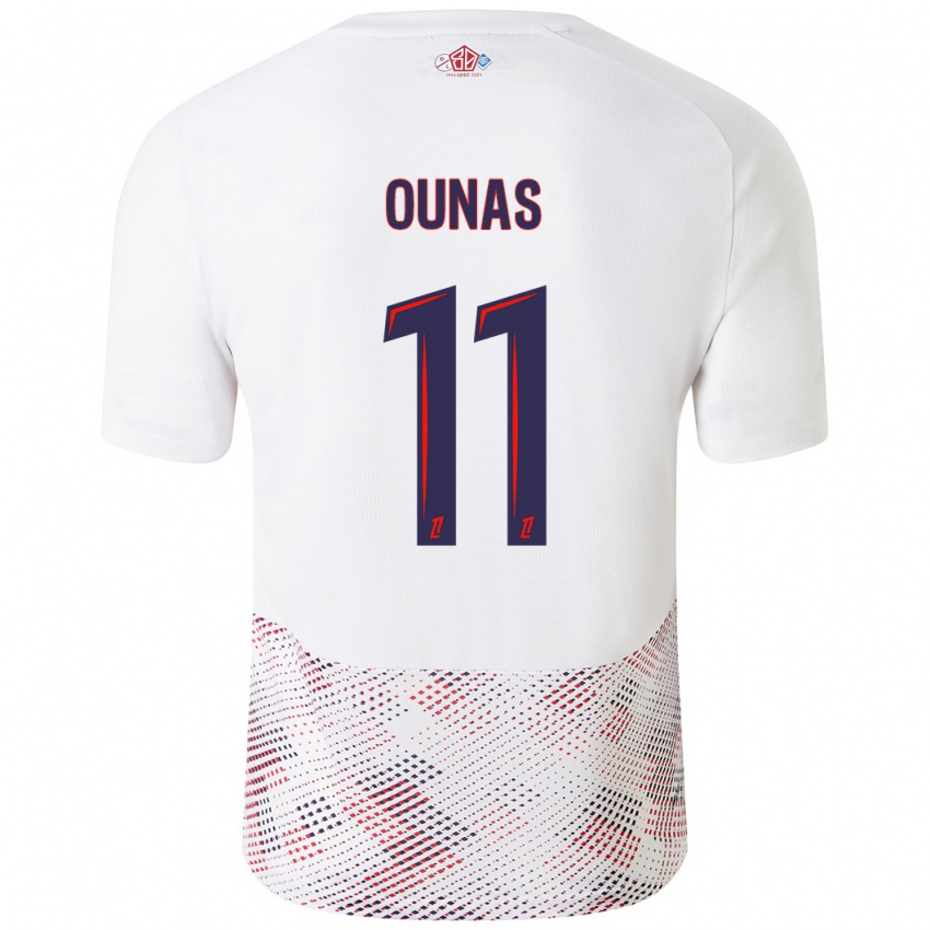 Kinder Adam Ounas #11 Weiß Königsblau Auswärtstrikot Trikot 2024/25 T-Shirt Schweiz