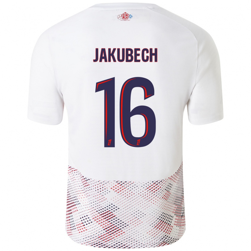 Kinder Adam Jakubech #16 Weiß Königsblau Auswärtstrikot Trikot 2024/25 T-Shirt Schweiz