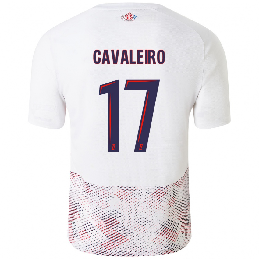 Enfant Maillot Ivan Cavaleiro #17 Blanc Bleu Royal Tenues Extérieur 2024/25 T-Shirt Suisse