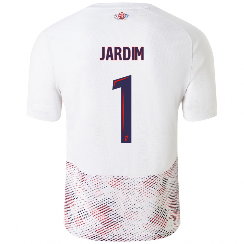 Enfant Maillot Leo Jardim #1 Blanc Bleu Royal Tenues Extérieur 2024/25 T-Shirt Suisse