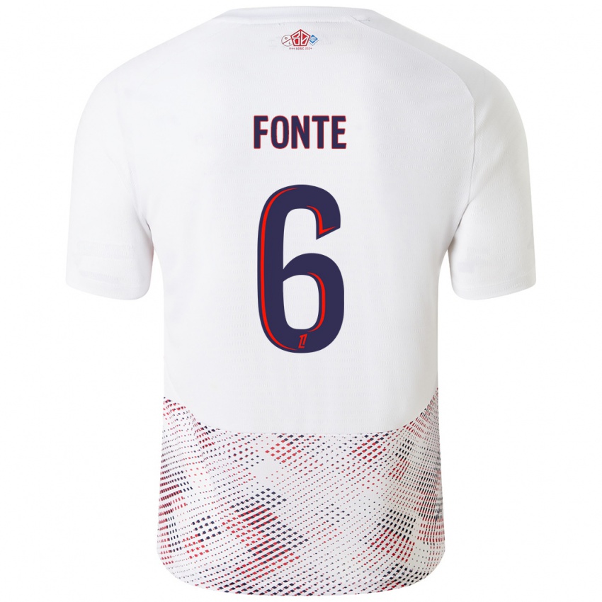 Enfant Maillot Jose Fonte #6 Blanc Bleu Royal Tenues Extérieur 2024/25 T-Shirt Suisse