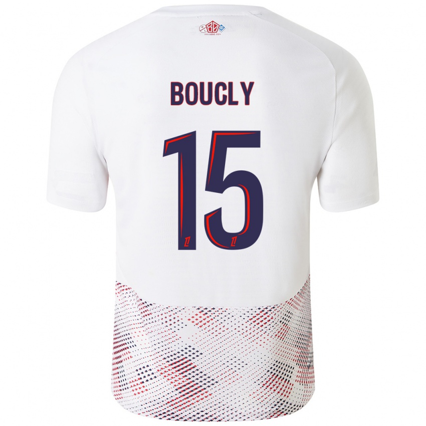 Enfant Maillot Maite Boucly #15 Blanc Bleu Royal Tenues Extérieur 2024/25 T-Shirt Suisse