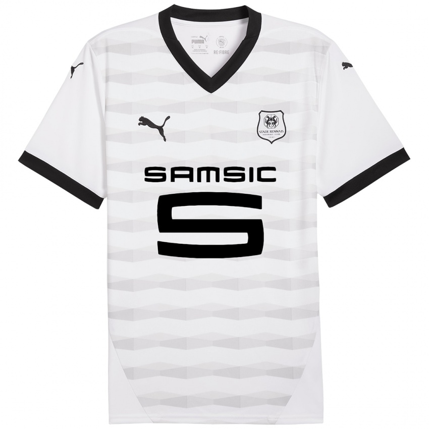 Enfant Maillot Glen Kamara #28 Blanc Noir Tenues Extérieur 2024/25 T-Shirt Suisse