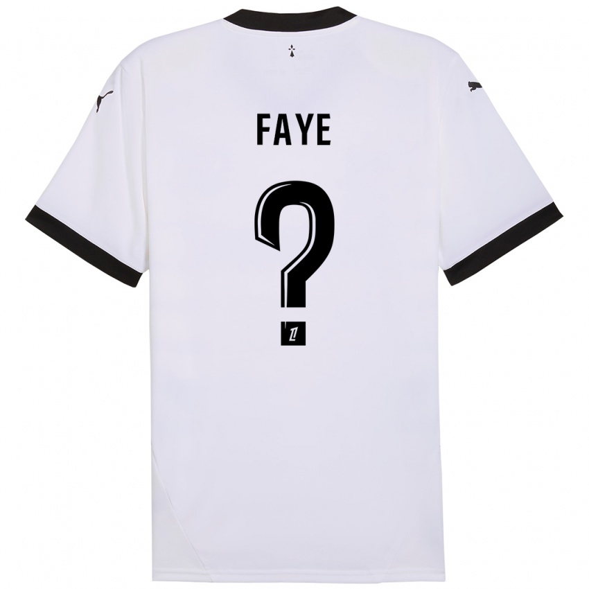 Enfant Maillot Mikayil Faye #0 Blanc Noir Tenues Extérieur 2024/25 T-Shirt Suisse