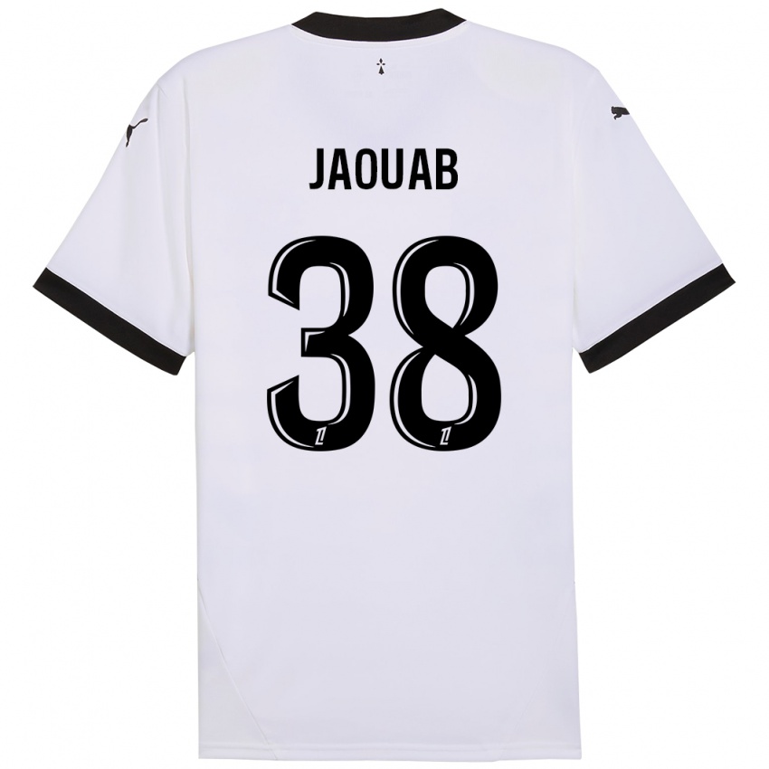 Kinder Mohamed Jaouab #38 Weiß Schwarz Auswärtstrikot Trikot 2024/25 T-Shirt Schweiz