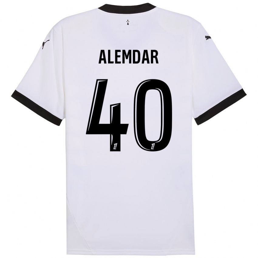 Enfant Maillot Doğan Alemdar #40 Blanc Noir Tenues Extérieur 2024/25 T-Shirt Suisse