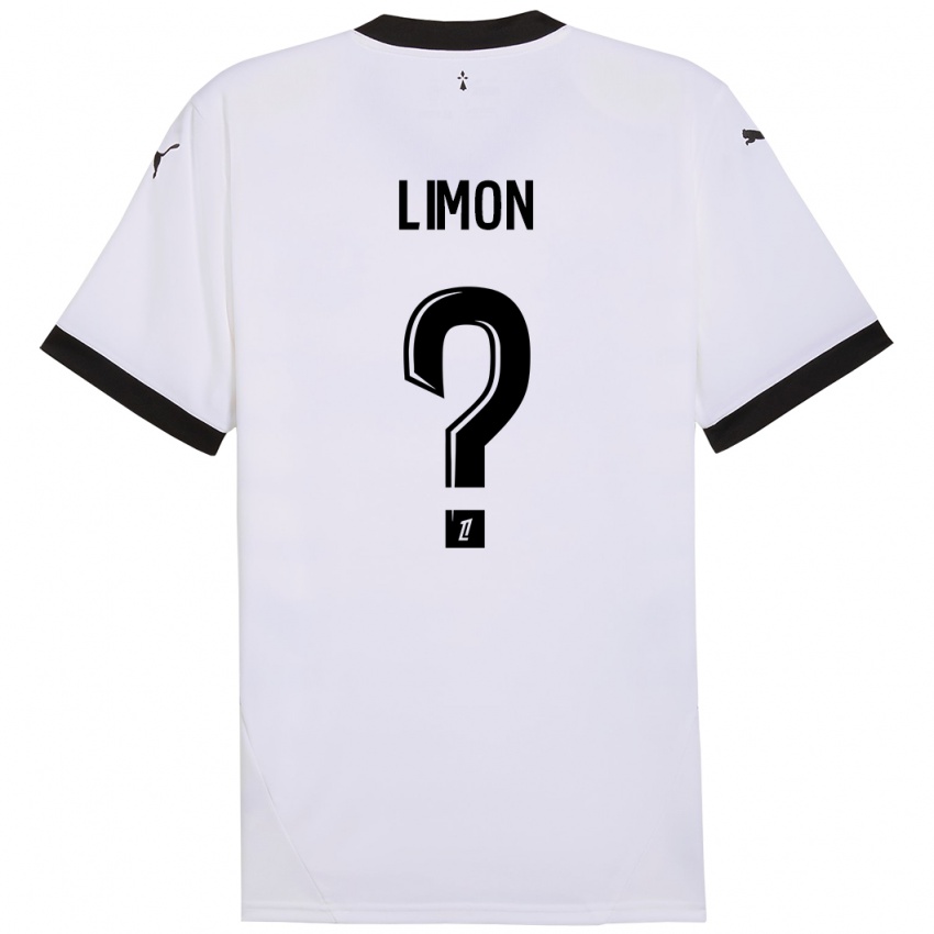 Enfant Maillot Paolo Limon #0 Blanc Noir Tenues Extérieur 2024/25 T-Shirt Suisse