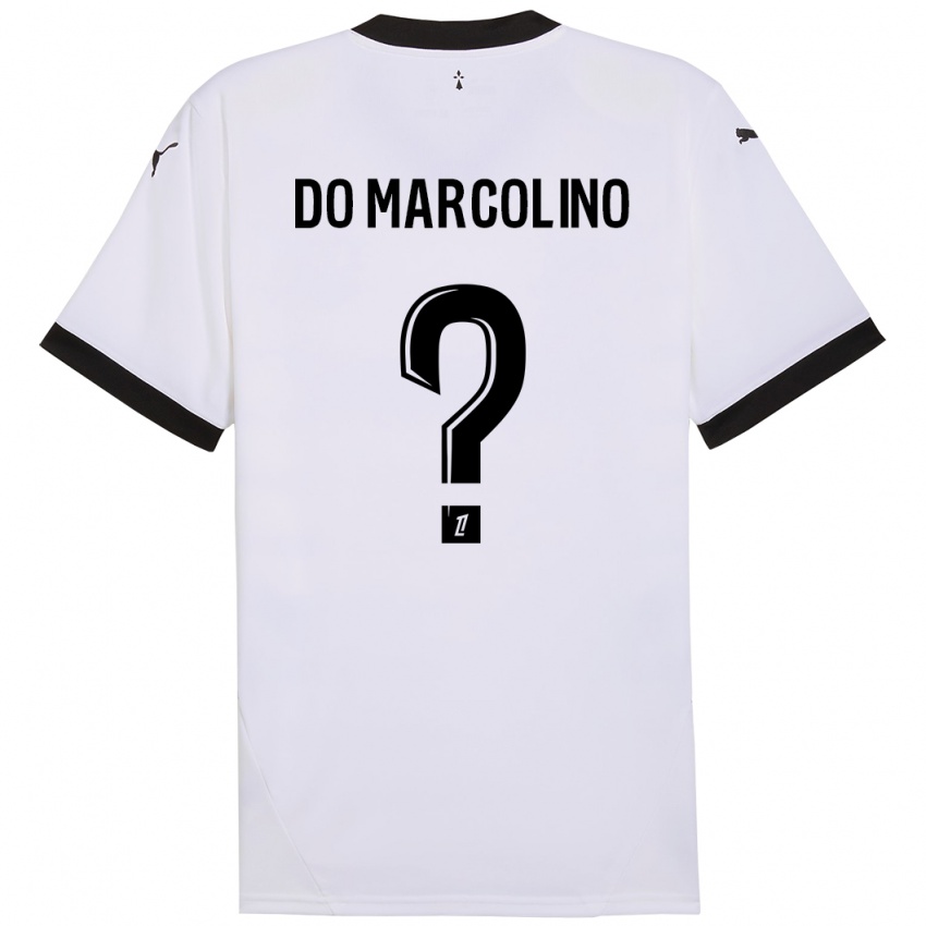 Enfant Maillot Arsène Do Marcolino #0 Blanc Noir Tenues Extérieur 2024/25 T-Shirt Suisse