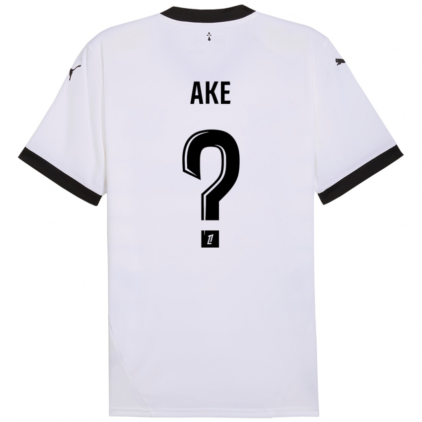 Enfant Maillot Junior Ake #0 Blanc Noir Tenues Extérieur 2024/25 T-Shirt Suisse