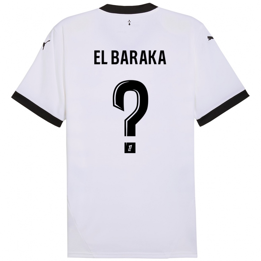 Enfant Maillot Jibril El Baraka #0 Blanc Noir Tenues Extérieur 2024/25 T-Shirt Suisse