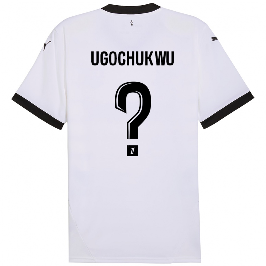 Enfant Maillot Chibuike Ugochukwu #0 Blanc Noir Tenues Extérieur 2024/25 T-Shirt Suisse