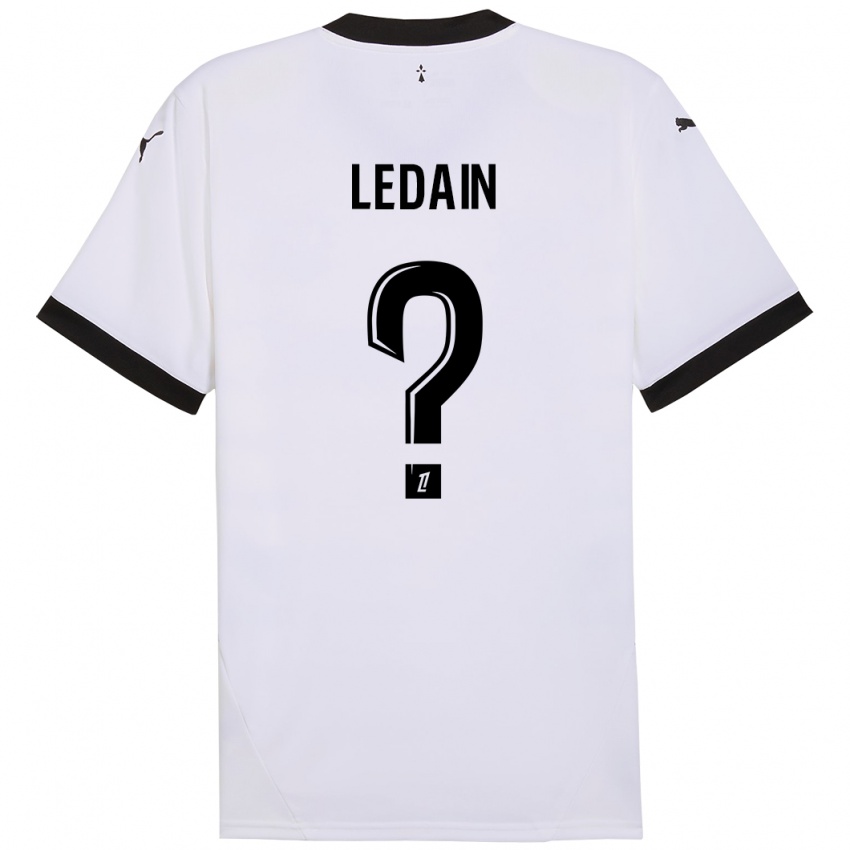 Enfant Maillot Samuel Ledain #0 Blanc Noir Tenues Extérieur 2024/25 T-Shirt Suisse