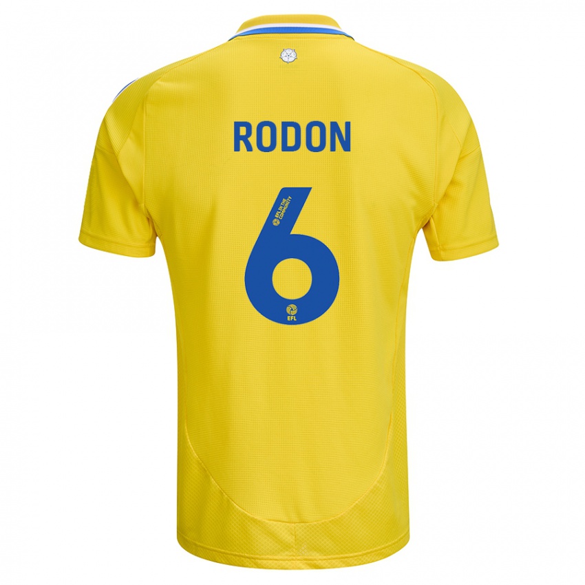 Enfant Maillot Joe Rodon #6 Jaune Bleu Tenues Extérieur 2024/25 T-Shirt Suisse