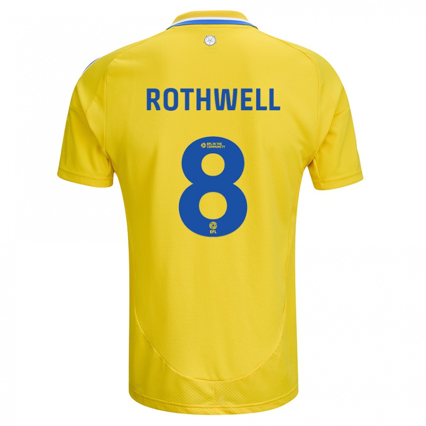 Enfant Maillot Joe Rothwell #8 Jaune Bleu Tenues Extérieur 2024/25 T-Shirt Suisse