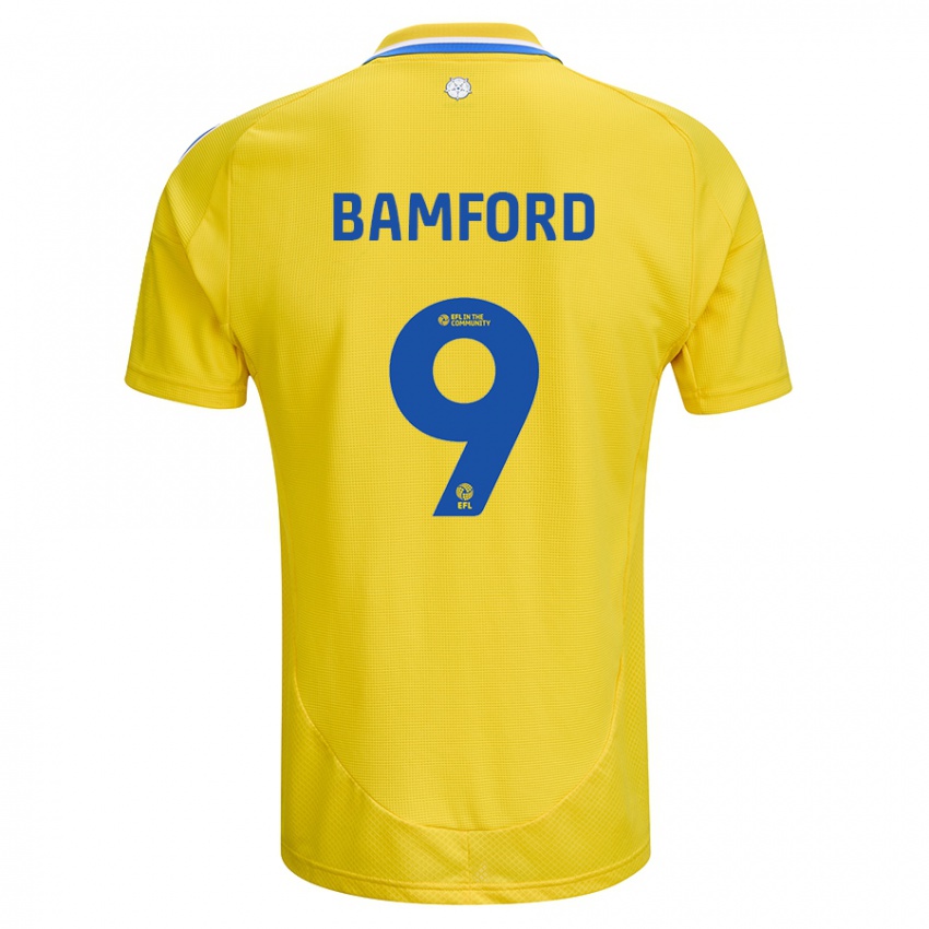 Enfant Maillot Patrick Bamford #9 Jaune Bleu Tenues Extérieur 2024/25 T-Shirt Suisse