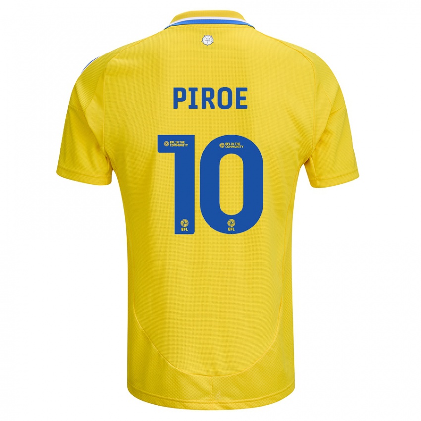 Kinder Joël Piroe #10 Gelb Blau Auswärtstrikot Trikot 2024/25 T-Shirt Schweiz