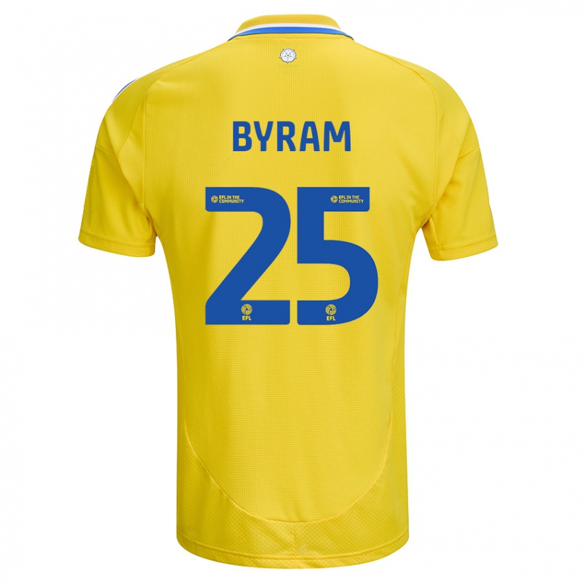 Enfant Maillot Sam Byram #25 Jaune Bleu Tenues Extérieur 2024/25 T-Shirt Suisse