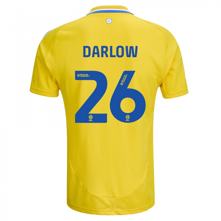 Kinder Karl Darlow #26 Gelb Blau Auswärtstrikot Trikot 2024/25 T-Shirt Schweiz