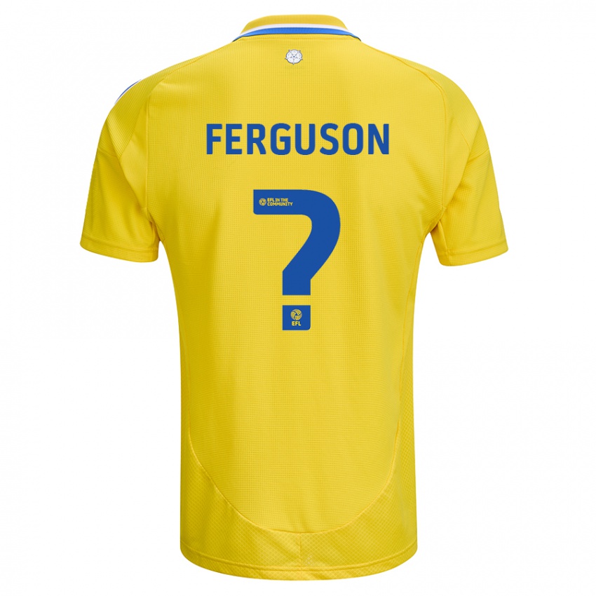 Enfant Maillot Connor Ferguson #0 Jaune Bleu Tenues Extérieur 2024/25 T-Shirt Suisse