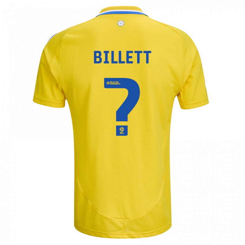 Enfant Maillot Joe Billett #0 Jaune Bleu Tenues Extérieur 2024/25 T-Shirt Suisse