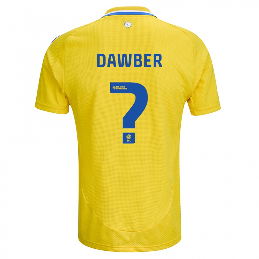 Enfant Maillot Oscar Dawber #0 Jaune Bleu Tenues Extérieur 2024/25 T-Shirt Suisse