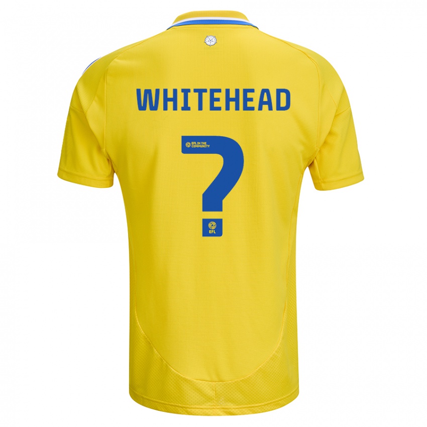 Enfant Maillot Louie Whitehead #0 Jaune Bleu Tenues Extérieur 2024/25 T-Shirt Suisse