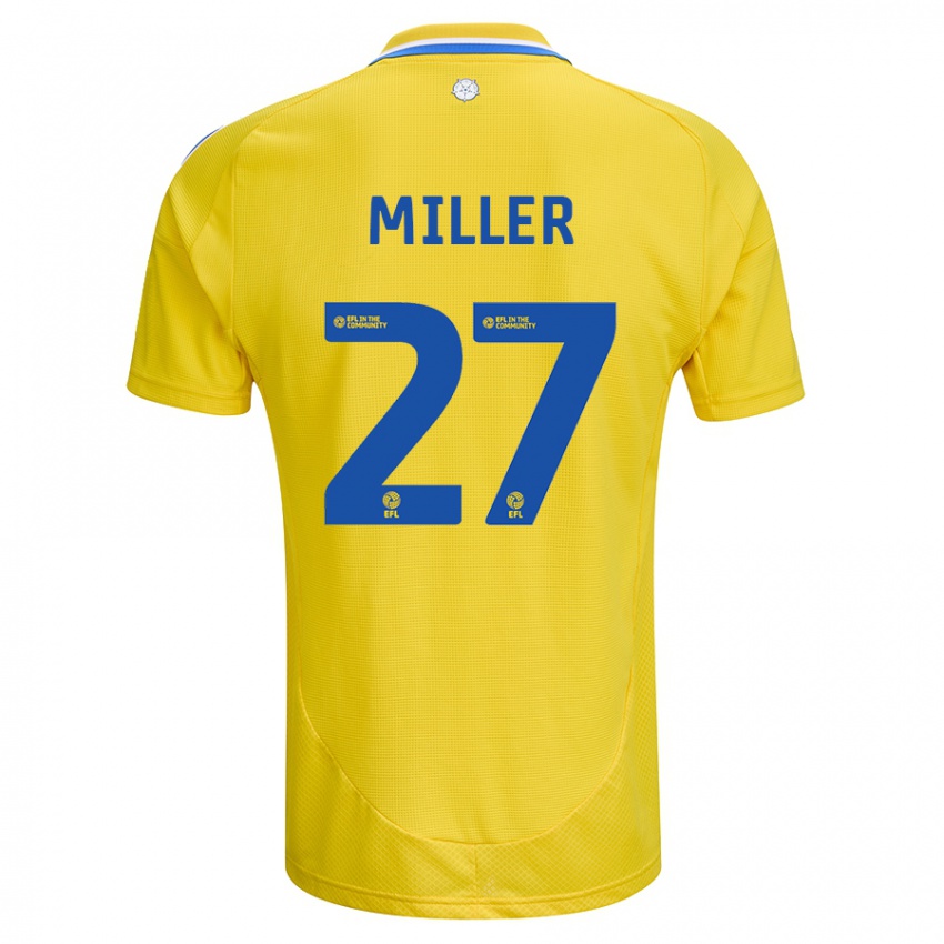 Kinder Amari Miller #27 Gelb Blau Auswärtstrikot Trikot 2024/25 T-Shirt Schweiz