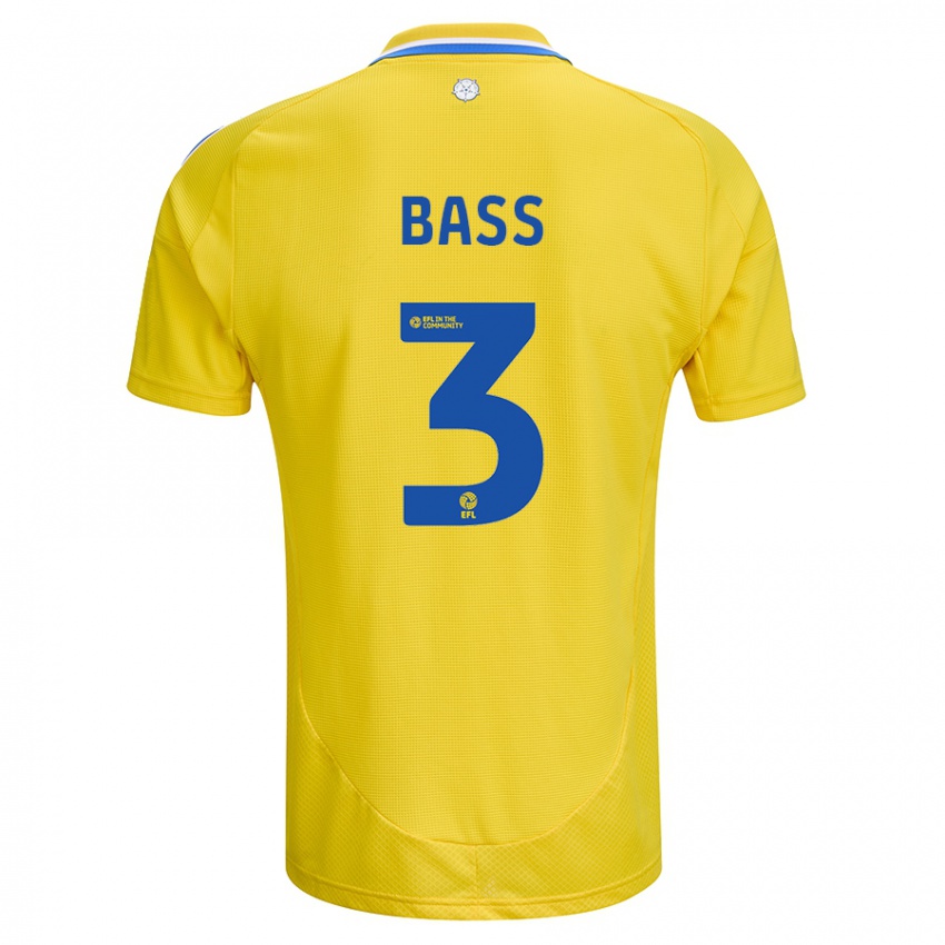 Enfant Maillot Rebekah Bass #3 Jaune Bleu Tenues Extérieur 2024/25 T-Shirt Suisse